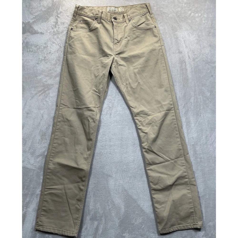 Patagonia Performance Twill Jeans Straight Leg Men's 30x32(29x31) Beige Brown